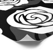 Levendig  witte rozen poster (Hoek)