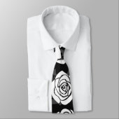 Levendig  witte rozen stropdas (Gebonden)