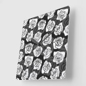 Levendig  witte rozen vierkante klok (Hoek)