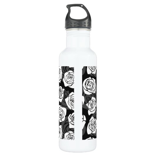 Levendig  witte rozen waterfles  (Achterkant)