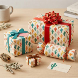 Levendig Woestijn Botanisch Cadeaupapier