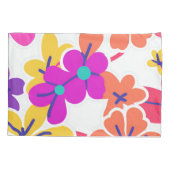 Levendig Y2K Wildflower Bold Retro Spring Design Kussensloop (Achterkant)