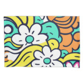 Levendig Y2K Wildflower Bold Retro Spring Design Kussensloop (Voorkant)