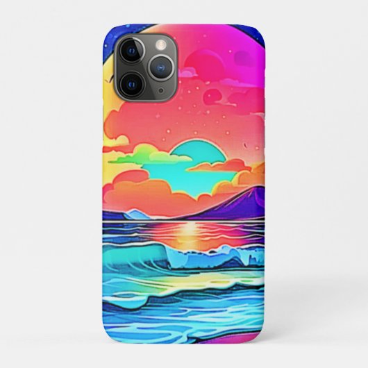 Levendig Zeegezicht bij Zonsondergang Case-Mate iPhone Case (Achterkant)