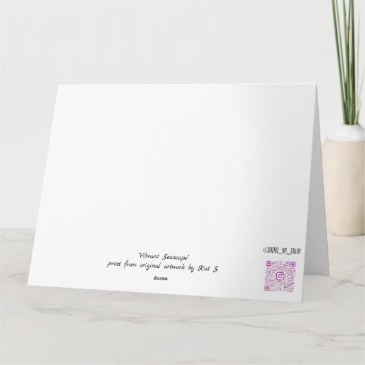 levendig zeegezicht kaart (Achterkant)