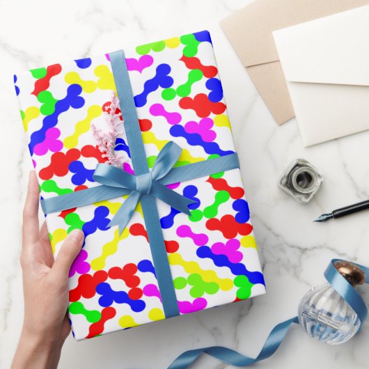 Levendig zigzagstippenpatroon cadeaupapier (Geschenken)