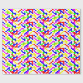 Levendig zigzagstippenpatroon cadeaupapier (Vlak)