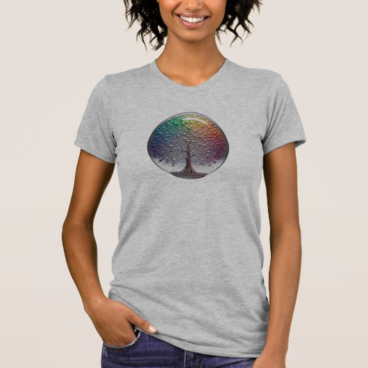 Levendig Zilver PRIDE bol Boom T-shirt (Voorkant)