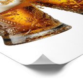 Levendig Zilver PROOST OP GOEDE GEZONDHEID 3D-Teks Poster (Hoek)