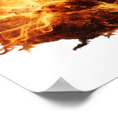 Levendig Zilveren FIRE BALL Slogan Ontwerp Poster (Hoek)
