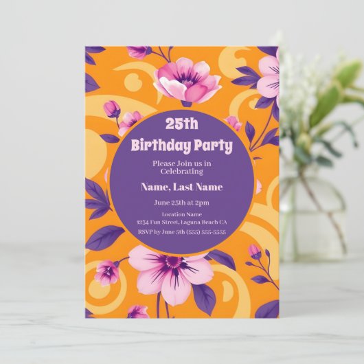 Levendig Zomer Bloem Patroon - Dopamine Dressing Kaart (Staand voorkant)