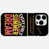 Levendig zomerstatement Case-Mate iPhone case (Achterkant (horizontaal))