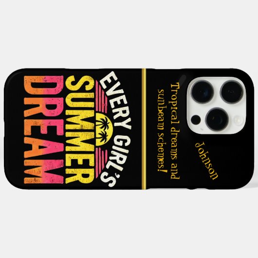 Levendig zomerstatement Case-Mate iPhone case (Achterkant (horizontaal))