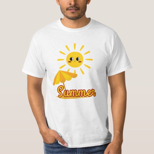 Levendig zomerzonneschijnontwerp t-shirt (Voorkant)