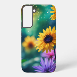 Levendig Zonnebloem Bokeh Natuur Ontwerp Samsung Galaxy Hoesje