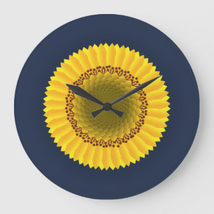 Levendig Zonnebloem Mandala Bloemschilderij op Can Grote Klok