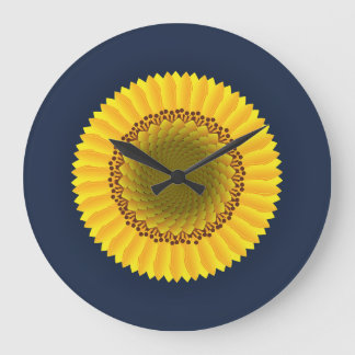 Levendig Zonnebloem Mandala Bloemschilderij op Can Grote Klok