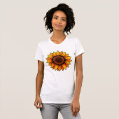 Levendig Zonnebloem T-shirt – voor vrouwen (Voorkant volledig)