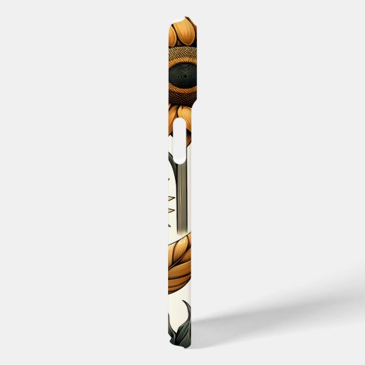 Levendig zonnebloempatroon Case-Mate iPhone case (Achterkant / Rechts)