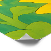Levendig Zonnebloemveld Patroon Poster (Hoek)