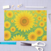 Levendig Zonnebloemveld Patroon Tissuepapier (Craft)