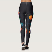 Levendig Zonnestelsel Leggings voor Meisjes (Achterkant)