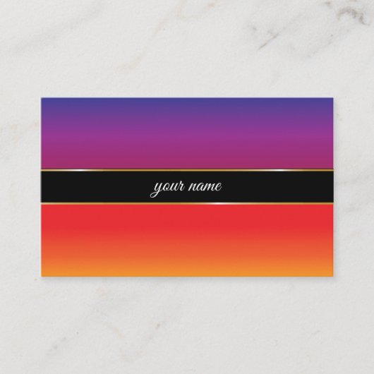 levendig zonnethema met elegante goudlijnen visitekaartje (Voorkant)