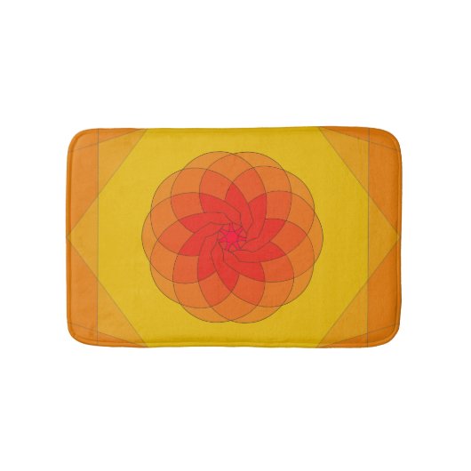 Levendig Zonneuitbarsting Design Badmat (Voorkant)