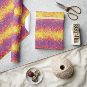 Levendig zonsondergang geïnspireerd Glas in lood m Cadeaupapier