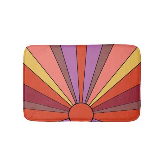 Levendig zonsondergang ontwerp badmat (Voorkant)