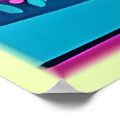 Levendig zonsondergang stadsbeeld poster (Hoek)