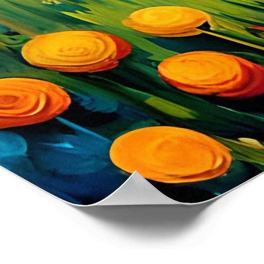 Levendig zwart Angus rundvee Poster (Hoek)