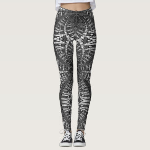 Levendig zwart en wit "Ratti_Creative_Arts" Leggings