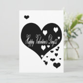 Levendig zwart en wit XOXO Feestdagenkaart (Staand voorkant)