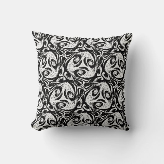 Levendig zwart-wit abstract  Cozy Kussen (Voorkant)