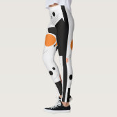 Levendig zwart-wit Abstract patroon Leggings (Links)