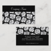 Levendig  zwart-wit rozen Visitekaartje (Voorkant / Achterkant)