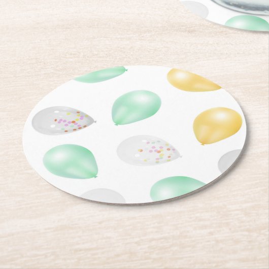 Levendige 3D ballonnen papieren Onderzetters (Gebogen)