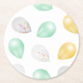 Levendige 3D ballonnen papieren Onderzetters (Voorkant)