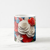 Levendige 3D-bloemen Koffiemok (Center)