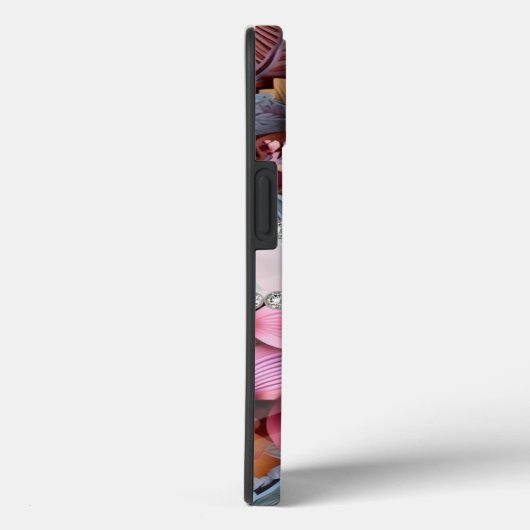 Levendige 3D bloemenopstelling, diamant lijst Case-Mate iPhone Case (Achterkant / Rechts)