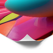 Levendige 3D Fantasy Abstract – Kleurrijke Kunst Perfect Poster (Hoek)