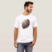 Levendige 3D geometrische eierkunst T-shirt (Voorkant volledig)
