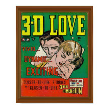 Levendige 3d Love Comic Book Hoesje Artwork