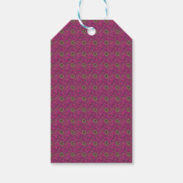 Levendige 60s psychedelische paisley retro draaiko cadeaulabel