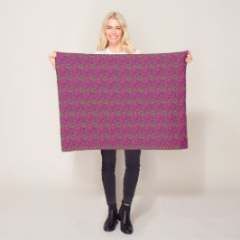 Levendige 60s Psychedelische Paisley Retro Draaiko Fleece Deken