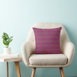 Levendige 60s Psychedelische Paisley Retro Draaiko Kussen