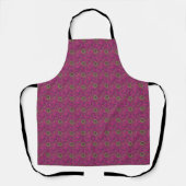 Levendige 60s psychedelische paisley retro draaiko schort (Voorkant)