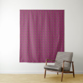 Levendige 60s Psychedelische Paisley Retro Draaiko Wandkleed (In situ)