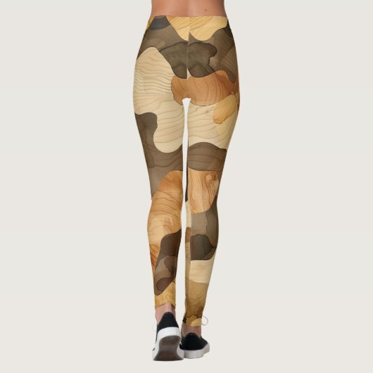 Levendige aangepaste Spandex Compressie Leggings (Achterkant)
